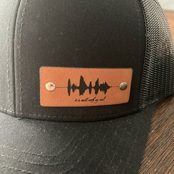 It Is Well With My Soul Soundwave Black Snapback Trucker Hat - Picture 3 of 4